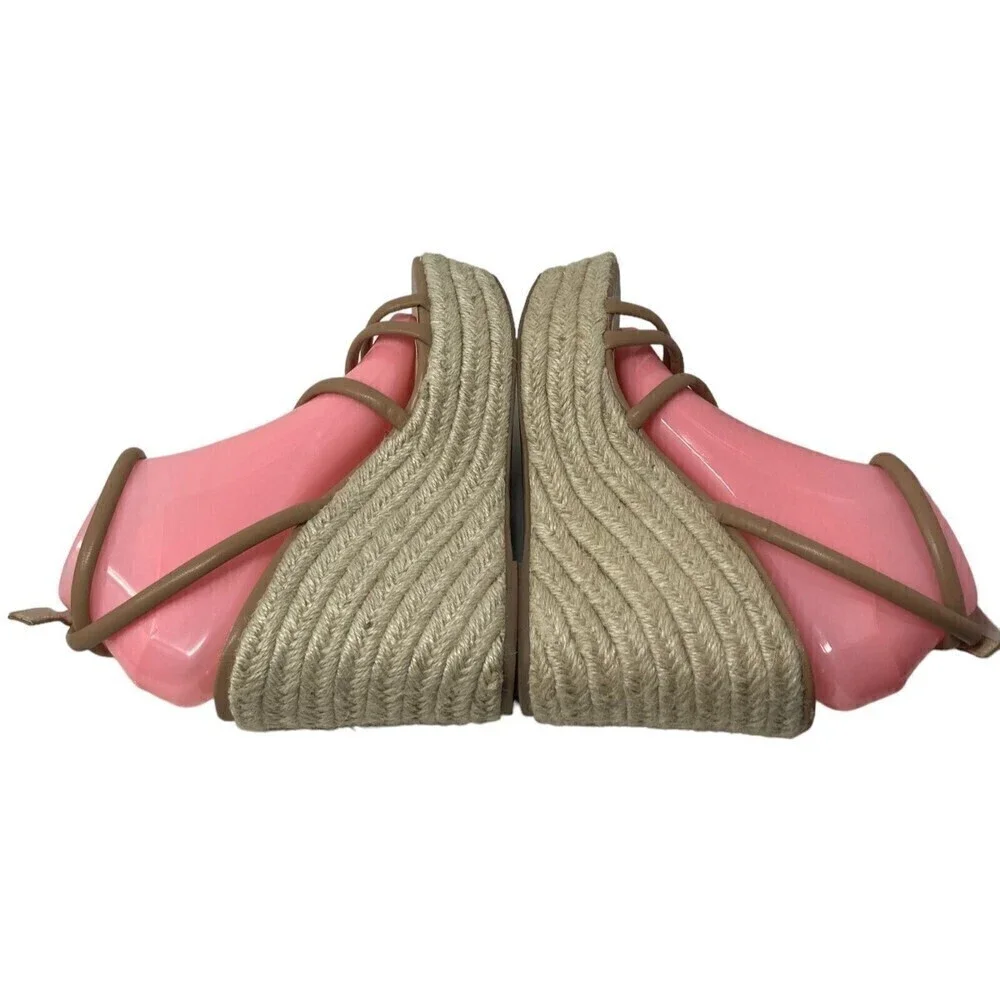 BP Nordstrom Cohan Espadrille Platform Wedge Sandal Heels Tan Size 10M NEW
